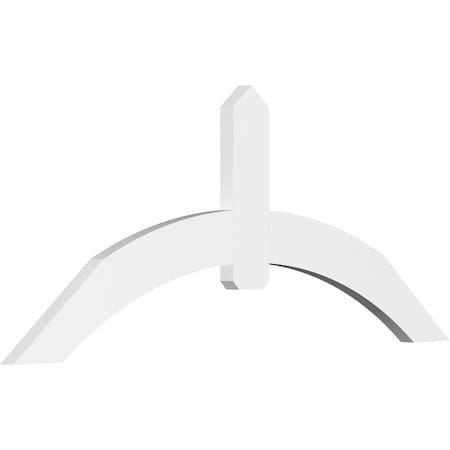 Ekena Millwork Archdale Architectural Grade PVC Gable Bracket, 72"W x 30"H x 2"D x 6"F, 10/12 Pitch GBP072X30X0206ARC00